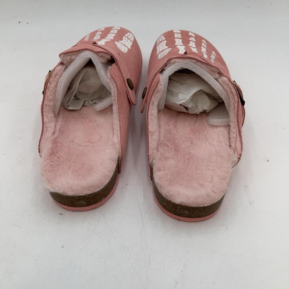 Casjwear SKELLY FUR CLOGS PINK Buckle Slip On Comfort Size 10 Limited Edition - Picture 5 of 9